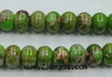 CAT55 15.5 inches 8*10mm rondelle dyed natural aqua terra jasper beads