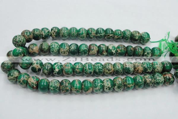 CAT61 15.5 inches 12*16mm rondelle dyed natural aqua terra jasper beads