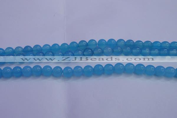 CBC252 15.5 inches 8mm A grade round ocean blue chalcedony beads