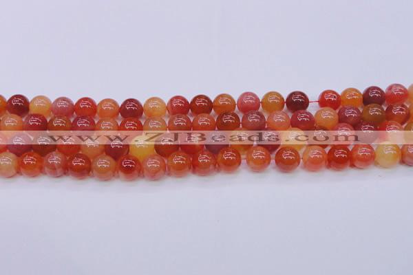 CBC415 15.5 inches 14mm AA grade round orange chalcedony beads