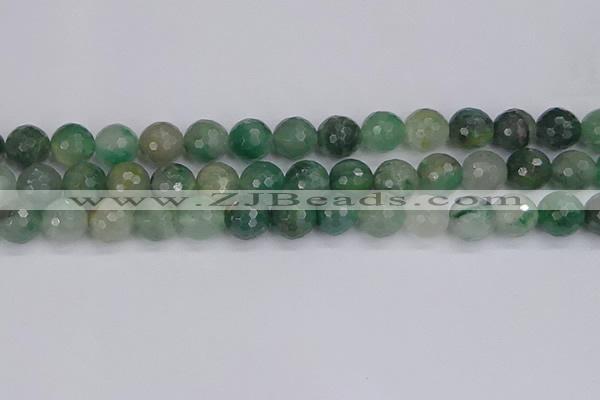 CBC703 15.5 inches 10mm faceted round African green chalcedony beads