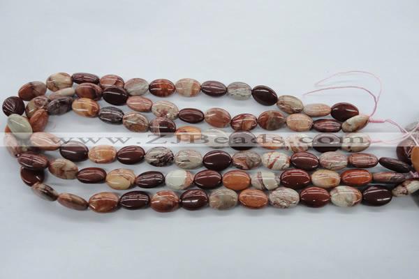 CBD71 15.5 inches 10*14mm oval brecciated jasper gemstone beads