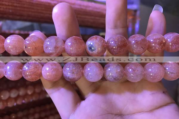 CBQ563 15.5 inches 14mm round golden strawberry quartz beads