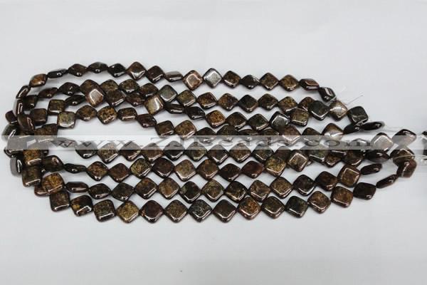 CBZ222 15.5 inches 10*10mm diamond bronzite gemstone beads