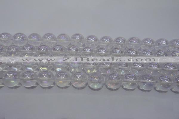 CCC403 15.5 inches 10mm round AB-color white crystal beads