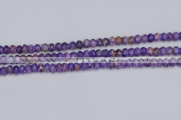 CCG116 15.5 inches 4*7mm rondelle charoite gemstone beads