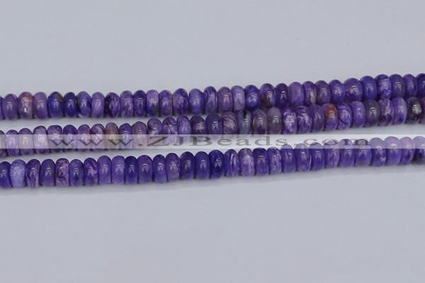 CCG122 15.5 inches 5*9mm rondelle charoite gemstone beads