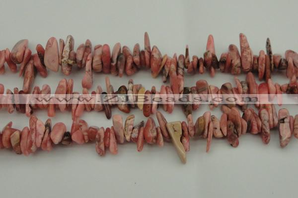 CCH604 15.5 inches 3*12mm - 4*16mm rhodochrosite chips gemstone beads