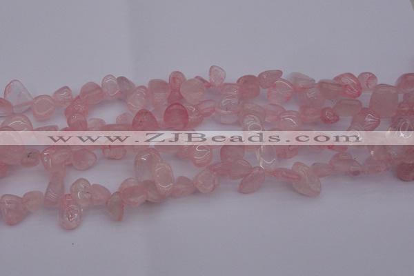 CCH611 15.5 inches 6*8mm - 10*14mm rose quartz chips gemstone beads