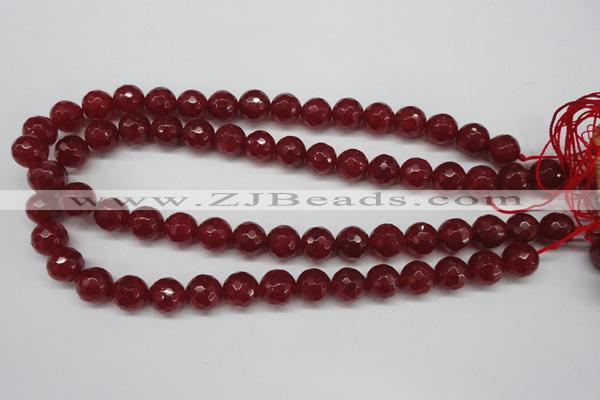 CCN1245 15.5 inches 12mm faceted round candy jade beads wholesale