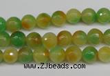 CCN1293 15.5 inches 8mm faceted round rainbow candy jade beads