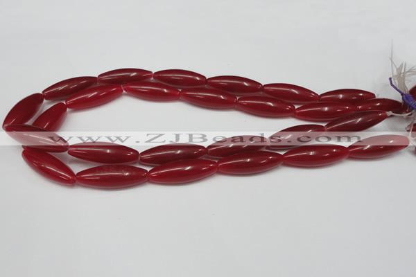 CCN135 15.5 inches 10*30mm rice candy jade beads wholesale