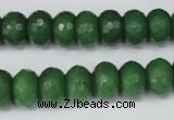 CCN156 15.5 inches 8*12mm faceted rondelle candy jade beads