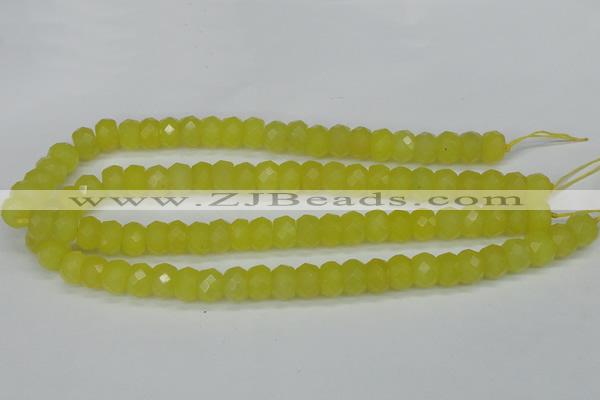 CCN2006 15 inches 8*12mm faceted rondelle candy jade beads wholesale