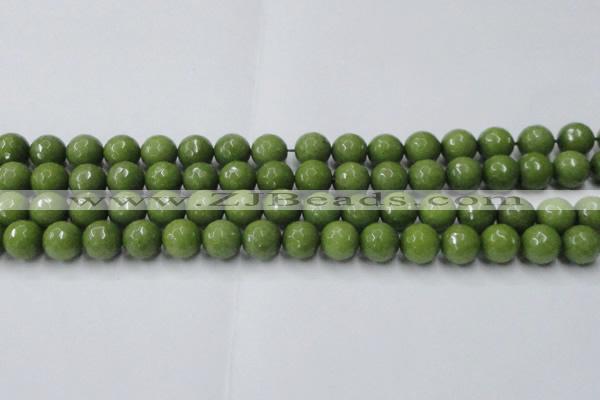 CCN2040 15 inches 12mm faceted round candy jade beads wholesale