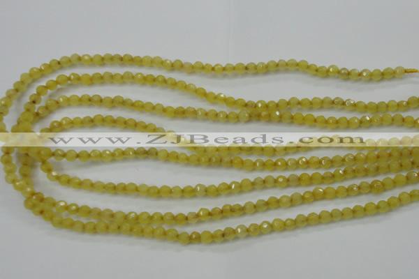 CCN2253 15.5 inches 4mm faceted round candy jade beads wholesale