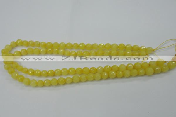 CCN2255 15.5 inches 8mm faceted round candy jade beads wholesale