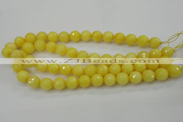 CCN2258 15.5 inches 14mm faceted round candy jade beads wholesale