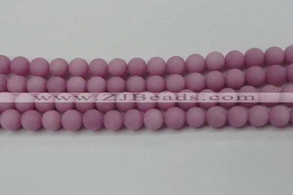 CCN2423 15.5 inches 6mm round matte candy jade beads wholesale