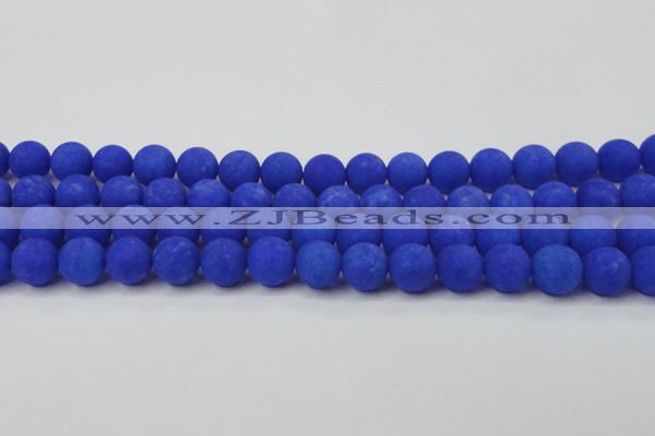 CCN2433 15.5 inches 6mm round matte candy jade beads wholesale