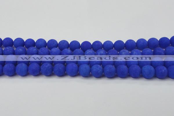 CCN2493 15.5 inches 12mm round matte candy jade beads wholesale