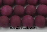 CCN2505 15.5 inches 14mm round matte candy jade beads wholesale