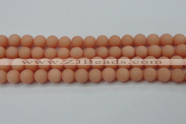 CCN2506 15.5 inches 14mm round matte candy jade beads wholesale