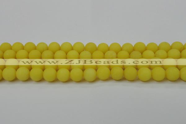 CCN2508 15.5 inches 14mm round matte candy jade beads wholesale