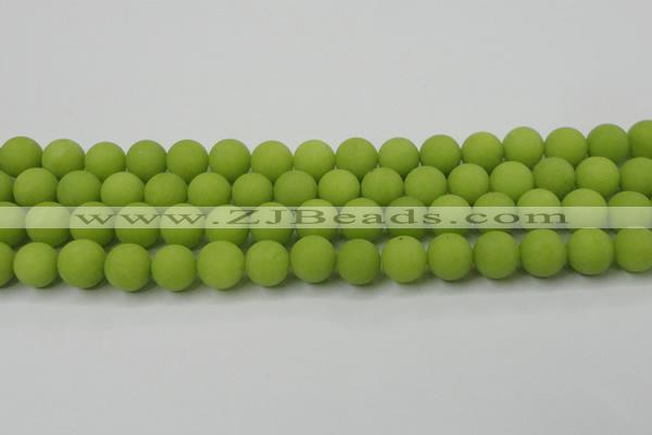 CCN2509 15.5 inches 14mm round matte candy jade beads wholesale