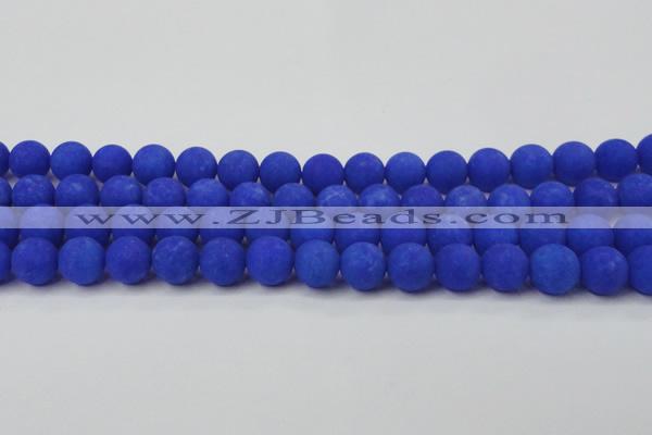 CCN2513 15.5 inches 14mm round matte candy jade beads wholesale