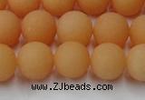 CCN2519 15.5 inches 12mm round matte candy jade beads wholesale