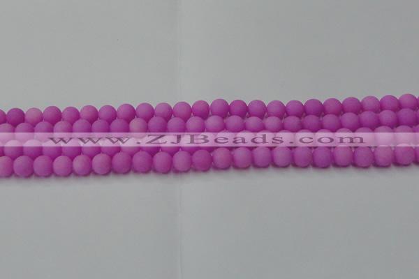 CCN2523 15.5 inches 6mm round matte candy jade beads wholesale