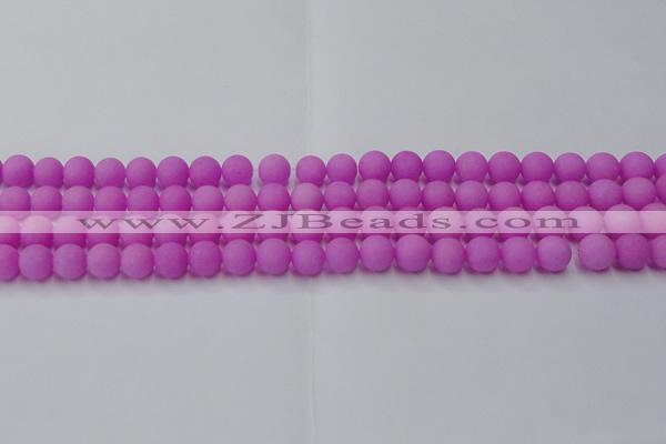 CCN2524 15.5 inches 8mm round matte candy jade beads wholesale