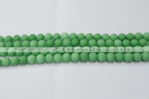 CCN2539 15.5 inches 10mm round matte candy jade beads wholesale