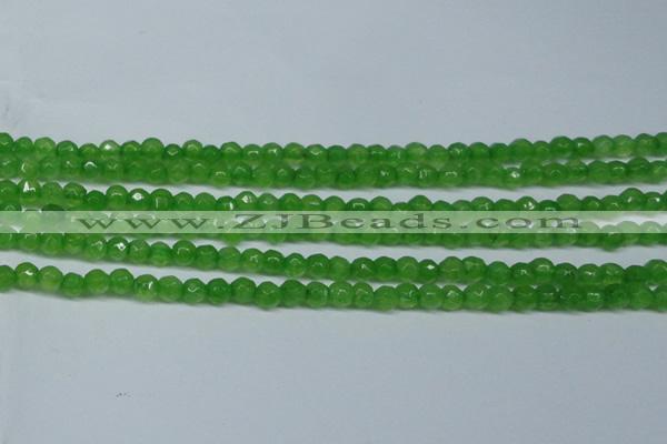 CCN2818 15.5 inches 3mm tiny faceted round candy jade beads