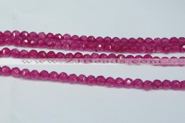 CCN2830 15.5 inches 5mm faceted round candy jade beads