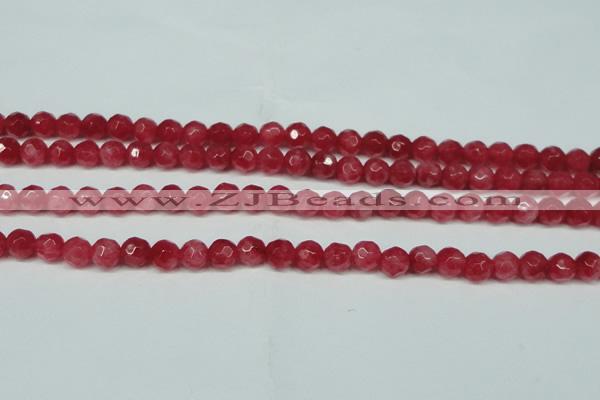 CCN2831 15.5 inches 5mm faceted round candy jade beads