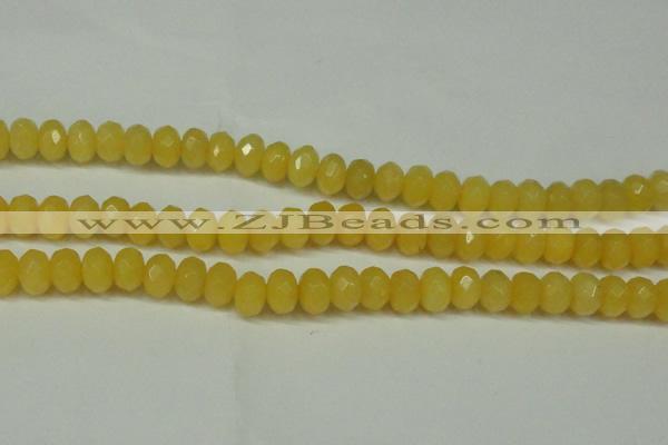 CCN2873 15.5 inches 5*8mm faceted rondelle candy jade beads