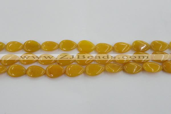 CCN3882 15.5 inches 15*20mm flat teardrop candy jade beads