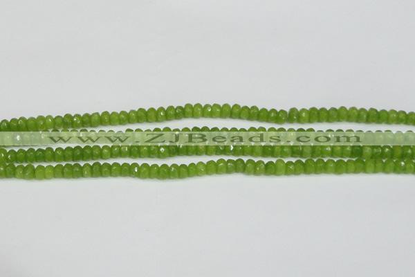 CCN4140 15.5 inches 4*6mm faceted rondelle candy jade beads