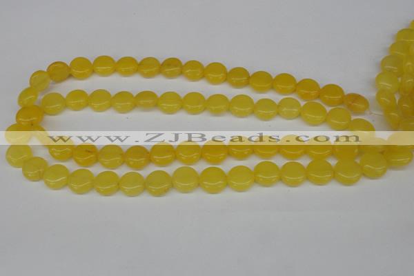 CCN475 15.5 inches 12mm flat round candy jade beads wholesale