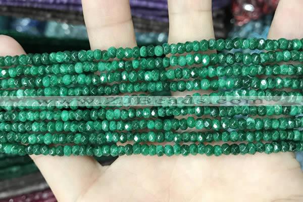 CCN5121 15 inches 3*4mm faceted rondelle candy jade beads