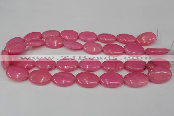 CCN546 15.5 inches 18*25mm oval candy jade beads wholesale