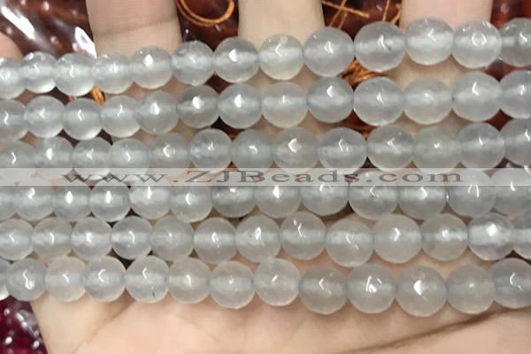 CCN5682 15 inches 8mm faceted round candy jade beads