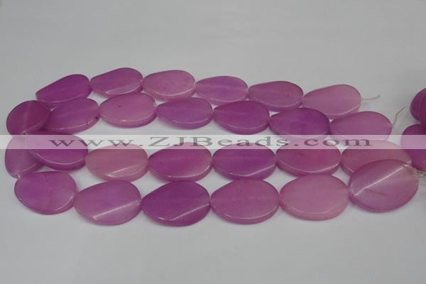 CCN617 15.5 inches 22*30mm twisted oval candy jade beads wholesale