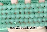 CCN6366 15.5 inches 6mm, 8mm, 10mm & 12mm round matte candy jade beads