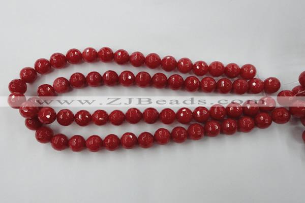 CCN807 15.5 inches 10mm faceted round candy jade beads wholesale