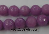 CCN812 15.5 inches 10mm faceted round candy jade beads wholesale