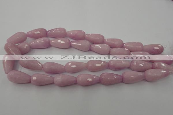 CCN988 15.5 inches 13*25mm faceted teardrop candy jade beads