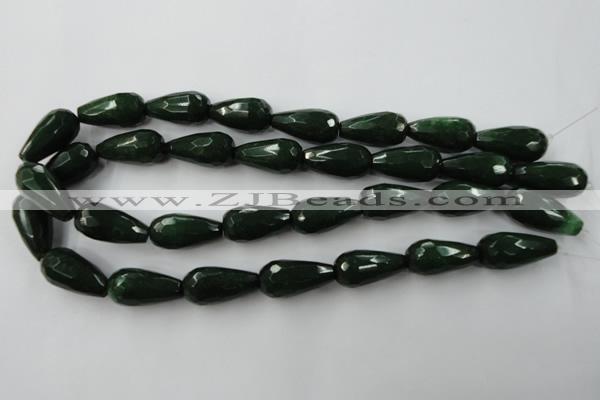 CCN998 15.5 inches 13*25mm faceted teardrop candy jade beads